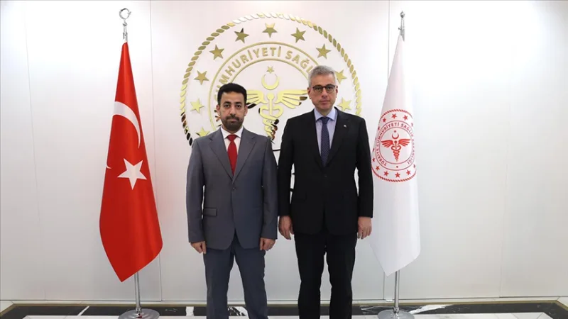 Veselības ministrs Memişoğlu tikās ar savu Sīrijas kolēģi Musabu Nizalu al-Ali.