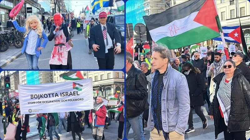 Os ataques de Israel à Faixa de Gaza e ao Líbano foram alvo de protestos na Suécia