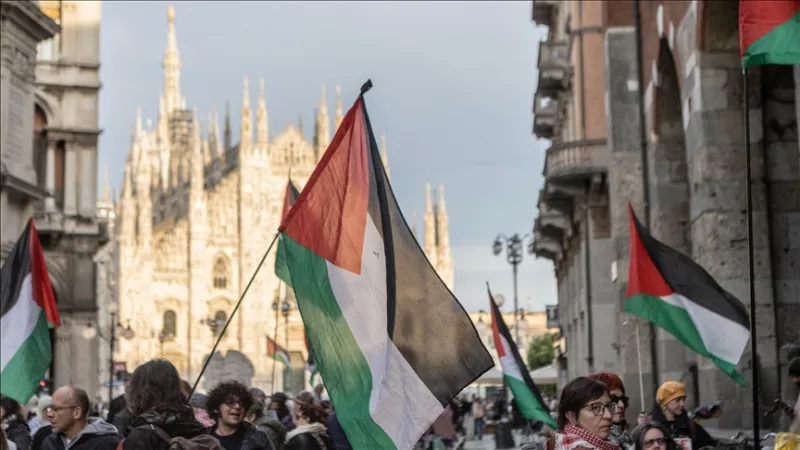 احتجاجات في إيطاليا ضد «قانون الإعدام» الإسرائيلي الذي يستهدف الأسرى الفلسطينيين